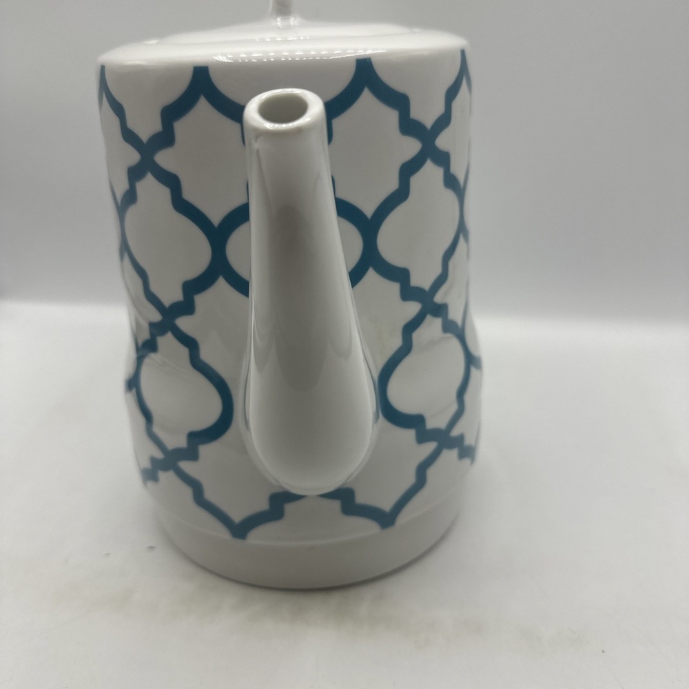 Bella Ceramic Electric Tea Kettle, Blue/White Tile Pattern, 1.2L, Pot And Lid - Picture 6 of 16